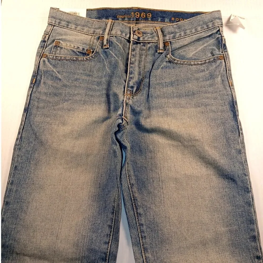 Gap Kids 1969 Boys New Blue Boot Cut Jeans - Size 14R